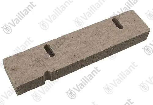Vaillant Isolierung in rechteckiger Form mit zwei Ausschnitten, die eine graue, strukturierte Oberfläche aufweist.
